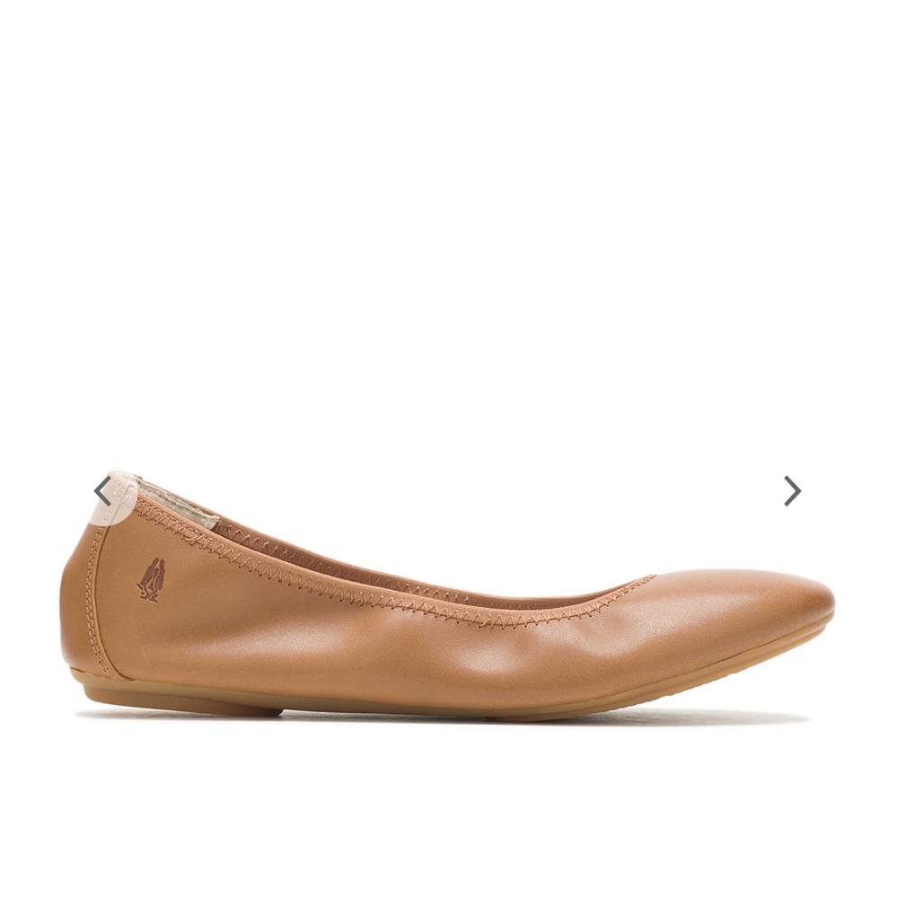 Hush Puppies Chaste Ballet Flat 2, Desert Tan Leather
